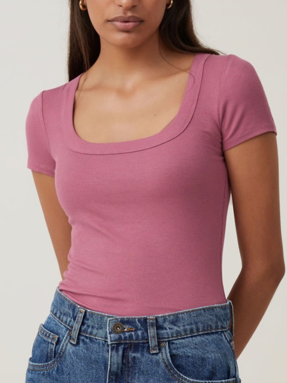 Cotton On Ribbed Short Sleeve Baby Tee